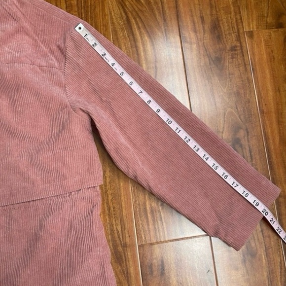 3/$25 Shein Curve Women's Blush Pink Corduroy Zip Hooded Jacket Size 1X Casual - Picture 16 of 16